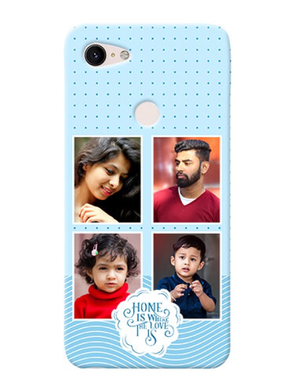 Custom Pixel 3Xl Custom Phone Covers: Cute love quote with 4 pic upload Design