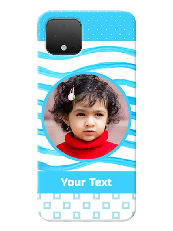 Custom Google Pixel 4 phone back covers: Simple Blue Case Design