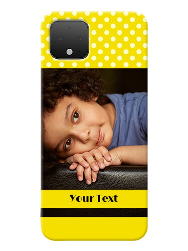 Custom Google Pixel 4 Custom Mobile Covers: Bright Yellow Case Design
