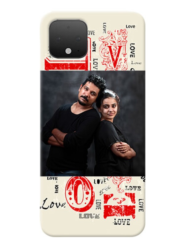 Custom Google Pixel 4 mobile cases online: Trendy Love Design Case