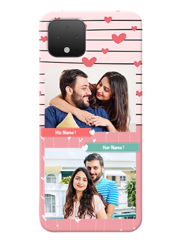 Custom Google Pixel 4 custom mobile covers: Photo with Heart Design