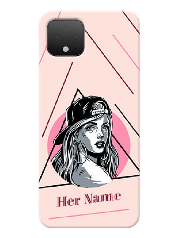Custom Pixel 4 Custom Phone Cases: Rockstar Girl Design