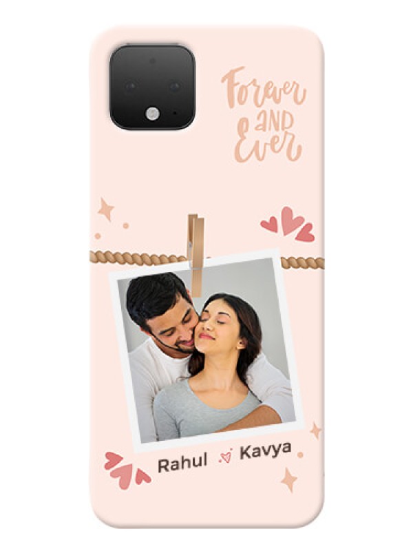 Custom Pixel 4 Phone Back Covers: Forever and ever love Design