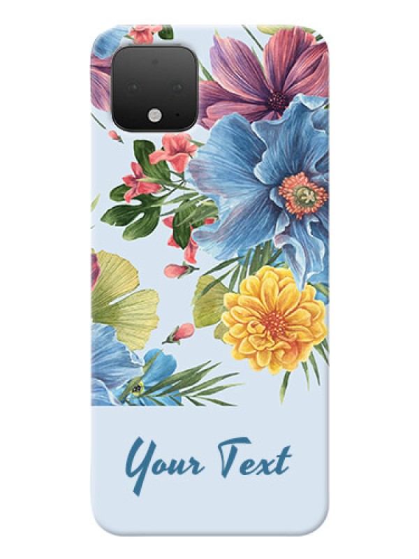 Custom Pixel 4 Custom Phone Cases: Stunning Watercolored Flowers Painting Design