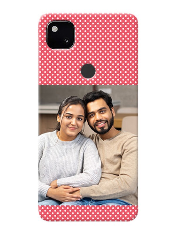 Custom Google Pixel 4A Custom Mobile Case with White Dotted Design