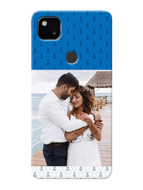 Custom Google Pixel 4A Mobile Phone Covers: Blue Anchors Design