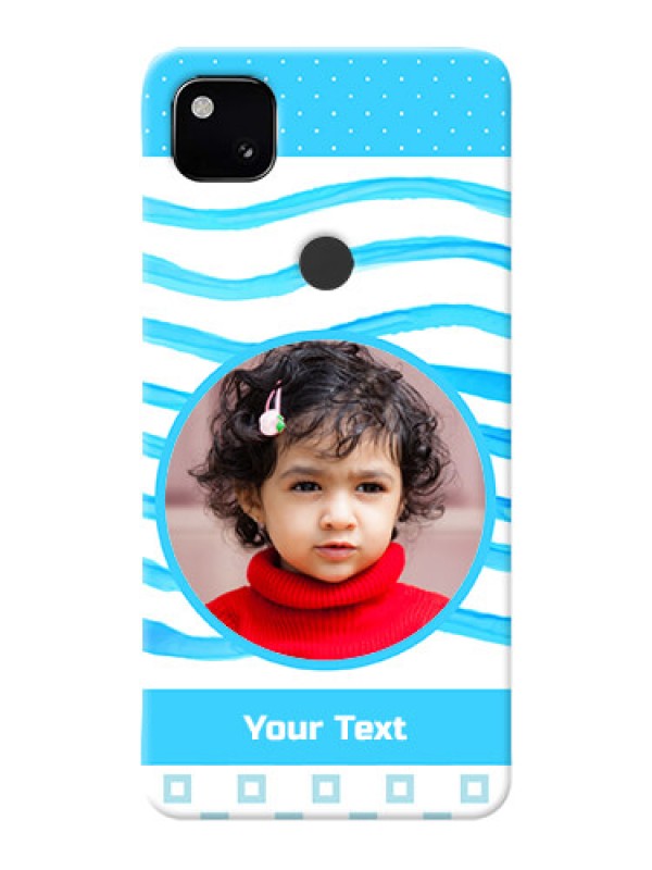 Custom Google Pixel 4A phone back covers: Simple Blue Case Design
