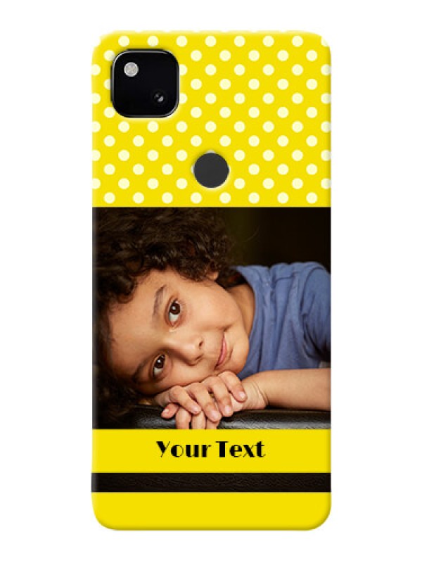 Custom Google Pixel 4A Custom Mobile Covers: Bright Yellow Case Design