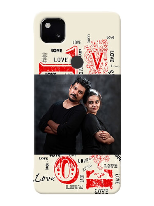 Custom Google Pixel 4A mobile cases online: Trendy Love Design Case