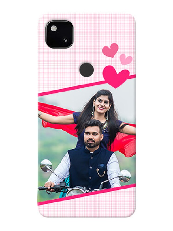 Custom Google Pixel 4A Personalised Phone Cases: Love Shape Heart Design