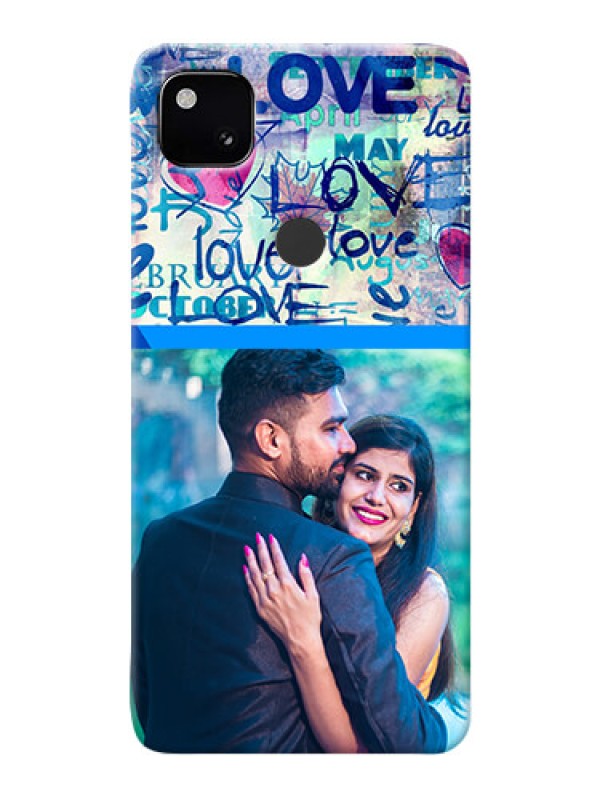 Custom Google Pixel 4A Mobile Covers Online: Colorful Love Design