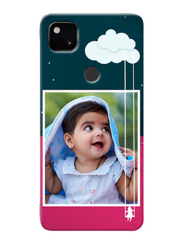 Custom Google Pixel 4A custom phone covers: Cute Girl with Cloud Design