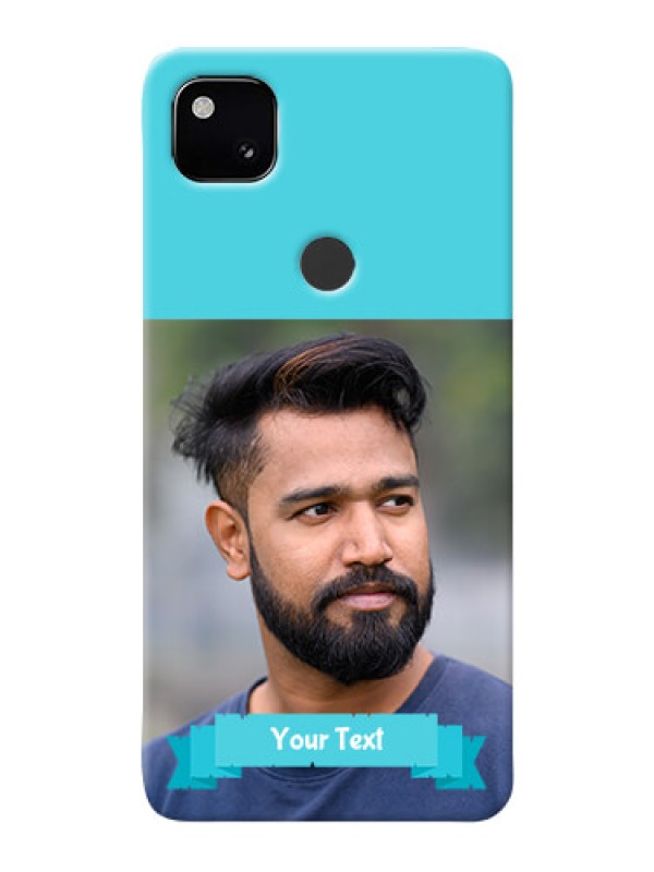Custom Google Pixel 4A Personalized Mobile Covers: Simple Blue Color Design