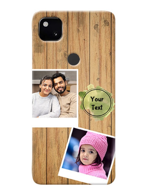 Custom Google Pixel 4A Custom Mobile Phone Covers: Wooden Texture Design