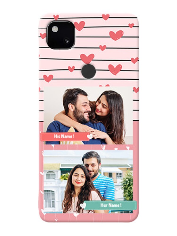 Custom Google Pixel 4A custom mobile covers: Photo with Heart Design