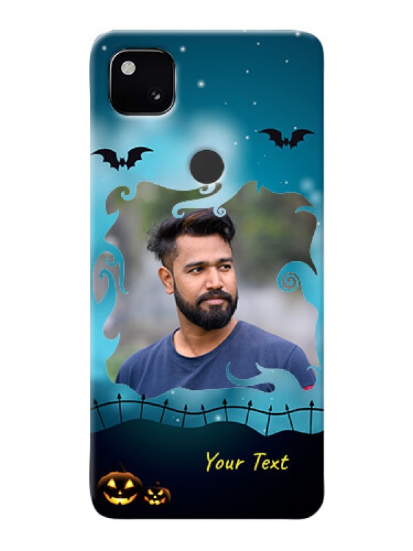Custom Google Pixel 4A Personalised Phone Cases: Halloween frame design