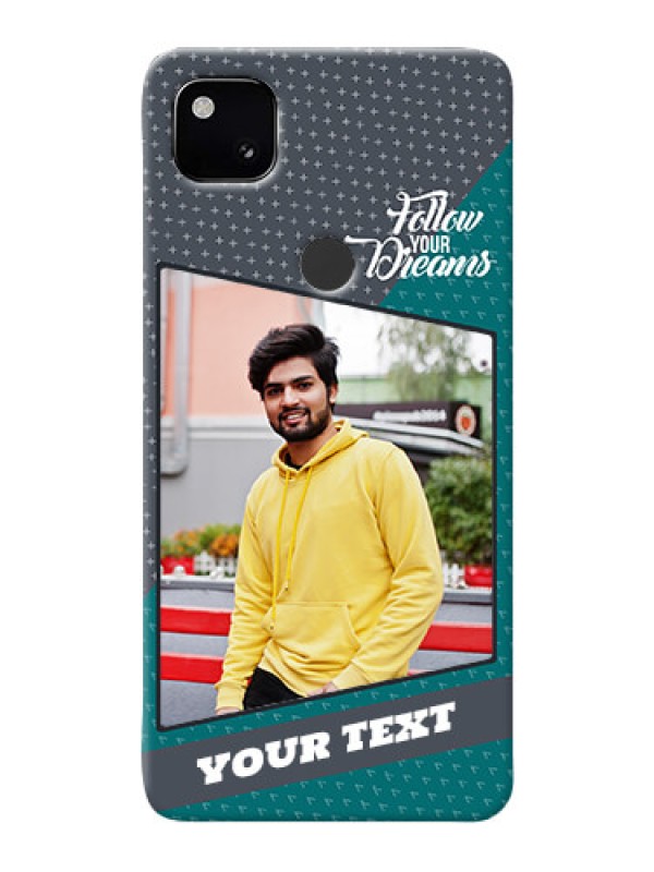 Custom Google Pixel 4A Back Covers: Background Pattern Design with Quote