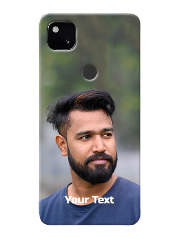 Custom Google Pixel 4A Mobile Cover: Photo with Text
