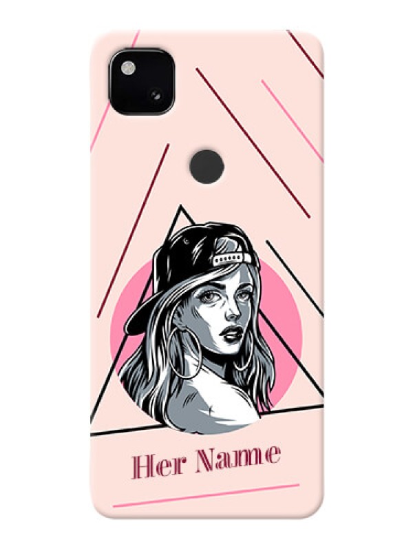 Custom Pixel 4A Custom Phone Cases: Rockstar Girl Design