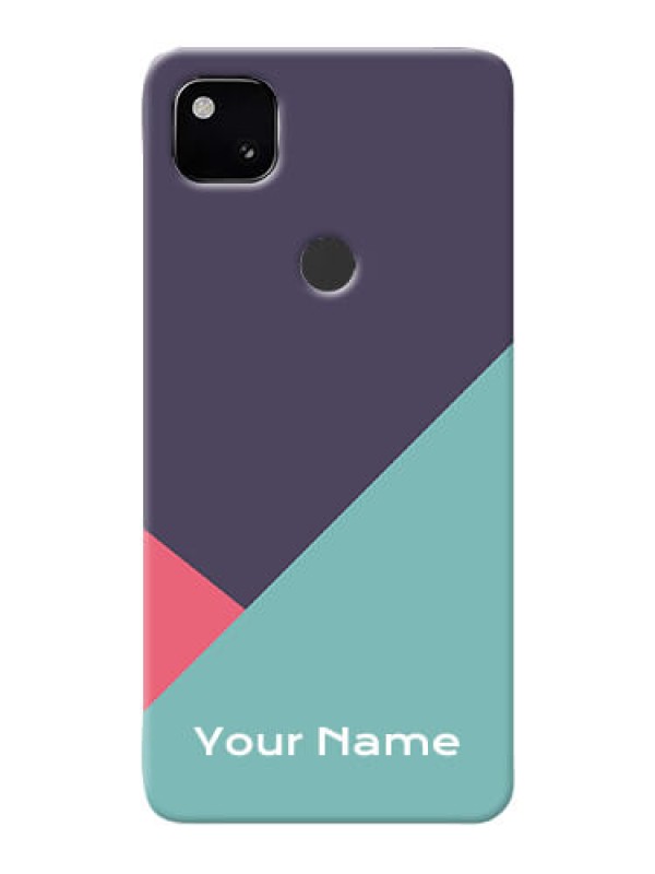 Custom Pixel 4A Custom Phone Cases: Tri Color abstract Design