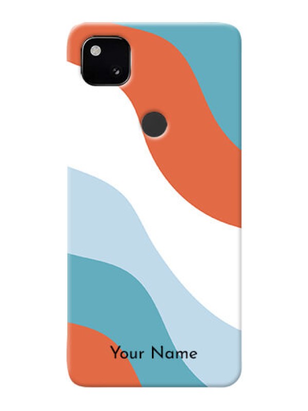 Custom Pixel 4A Mobile Back Covers: coloured Waves Design