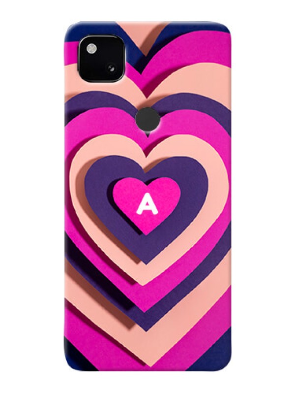 Custom Pixel 4A Custom Mobile Case with Cute Heart Pattern Design