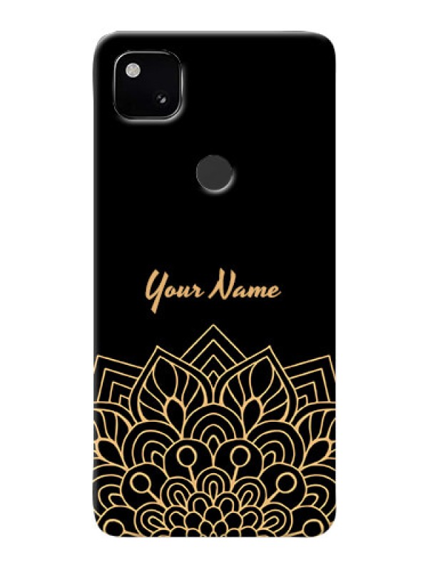 Custom Pixel 4A Back Covers: Golden mandala Design