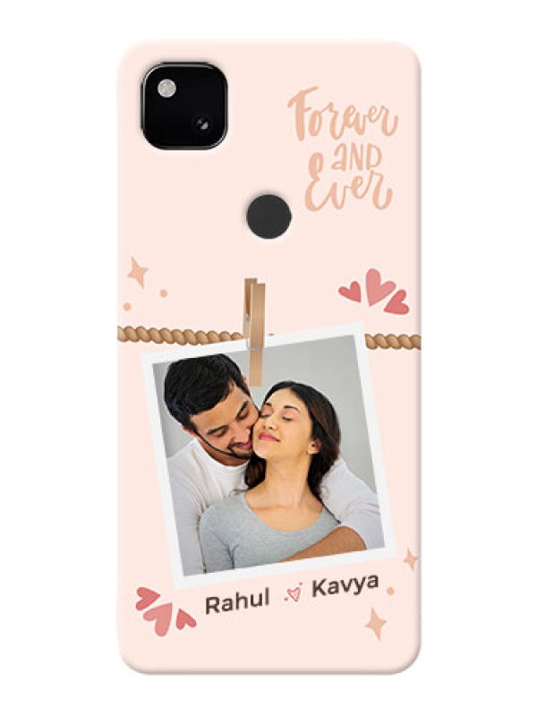Custom Pixel 4A Phone Back Covers: Forever and ever love Design