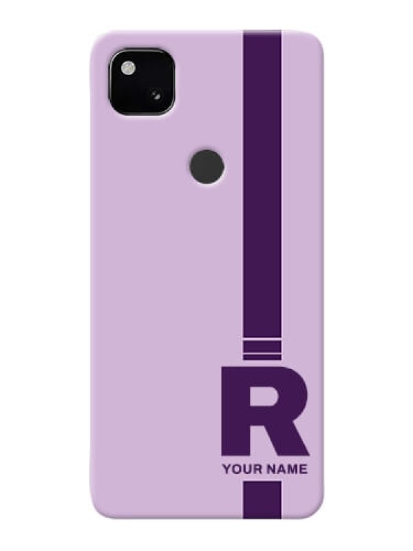 Custom Pixel 4A Custom Phone Covers: Simple dual tone stripe with name Design