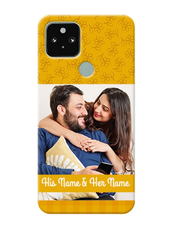 Custom Pixel 5 5G mobile phone covers: Yellow Floral Design