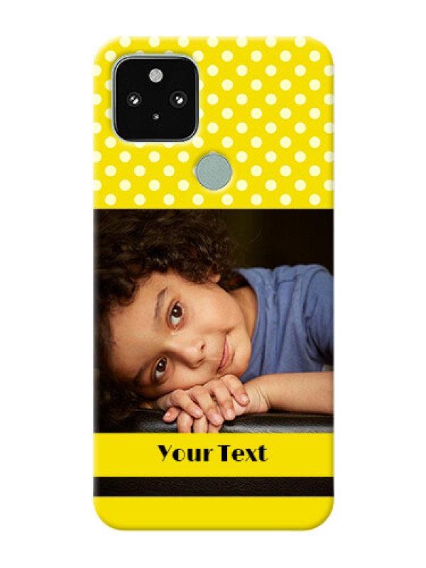 Custom Pixel 5 5G Custom Mobile Covers: Bright Yellow Case Design