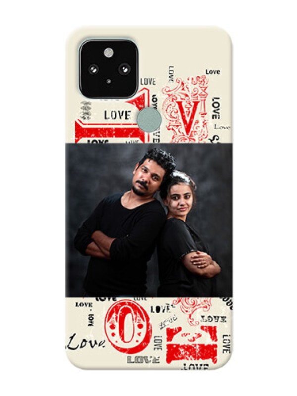 Custom Pixel 5 5G mobile cases online: Trendy Love Design Case