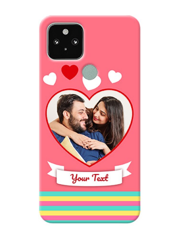 Custom Pixel 5 5G Personalised mobile covers: Love Doodle Design