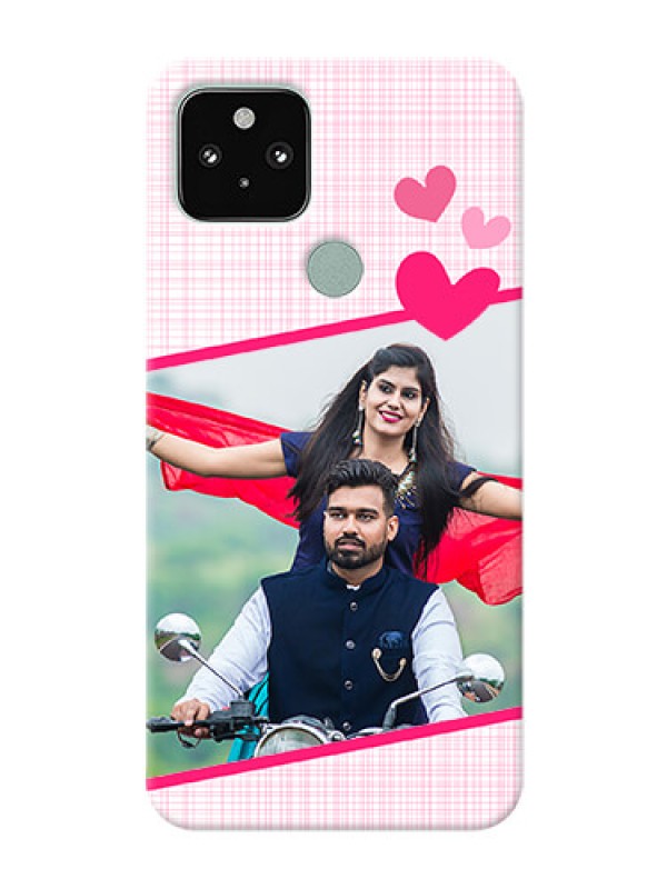 Custom Pixel 5 5G Personalised Phone Cases: Love Shape Heart Design