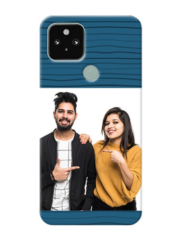 Custom Pixel 5 5G Custom Phone Cases: Blue Pattern Cover Design