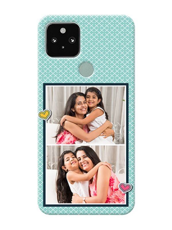 Custom Pixel 5 5G Custom Phone Cases: 2 Image Holder with Pattern Design