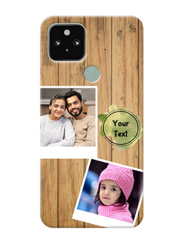 Custom Pixel 5 5G Custom Mobile Phone Covers: Wooden Texture Design