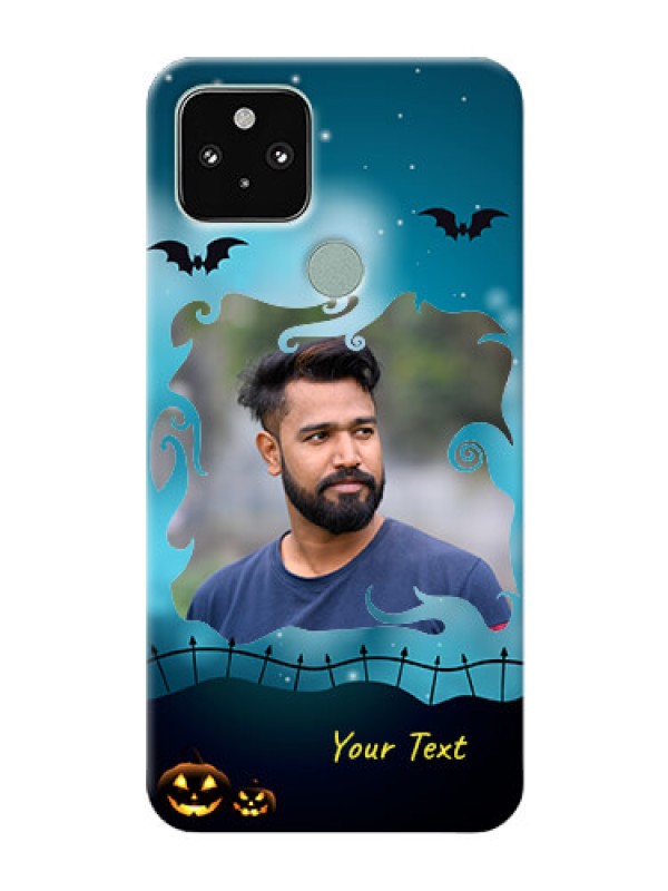 Custom Pixel 5 5G Personalised Phone Cases: Halloween frame design