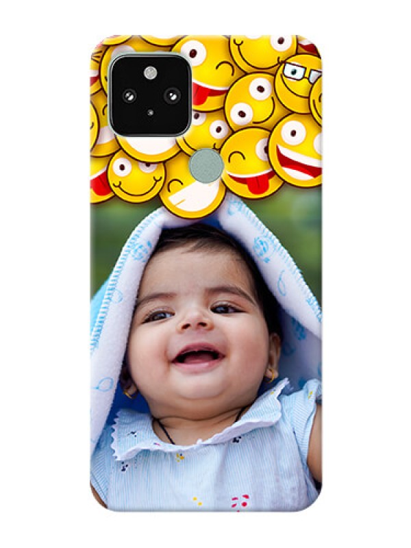 Custom Pixel 5 5G Custom Phone Cases with Smiley Emoji Design