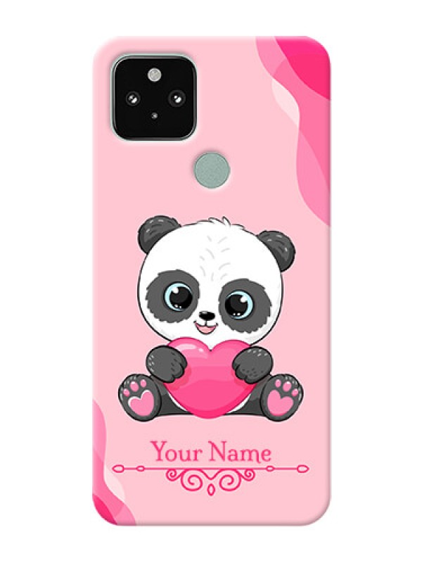 Custom Pixel 5 Mobile Back Covers: Cute Panda Design