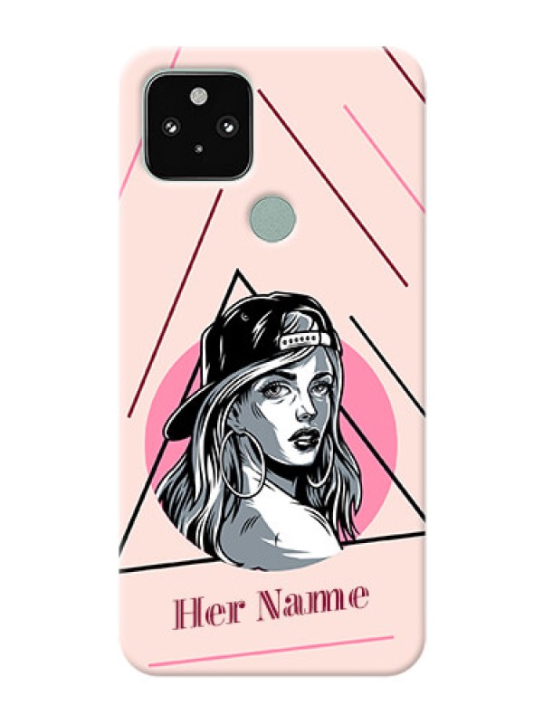 Custom Pixel 5 Custom Phone Cases: Rockstar Girl Design