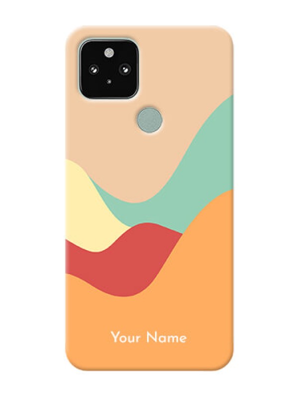 Custom Pixel 5 Custom Mobile Case with Ocean Waves Multi-colour Design