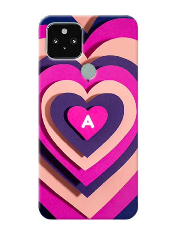 Custom Pixel 5 Custom Mobile Case with Cute Heart Pattern Design