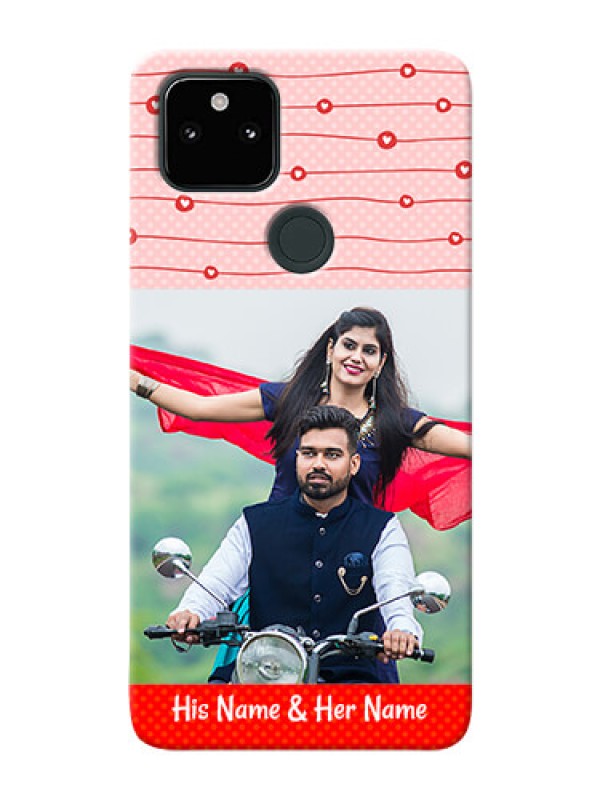 Custom Pixel 5A Custom Phone Cases: Red Pattern Case Design