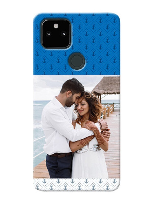 Custom Pixel 5A Mobile Phone Covers: Blue Anchors Design