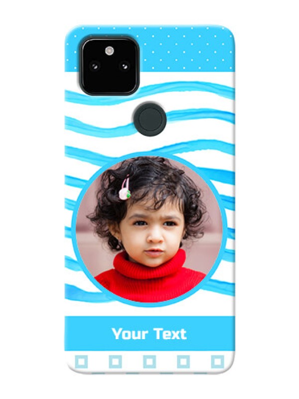 Custom Pixel 5A phone back covers: Simple Blue Case Design
