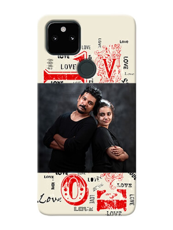 Custom Pixel 5A mobile cases online: Trendy Love Design Case