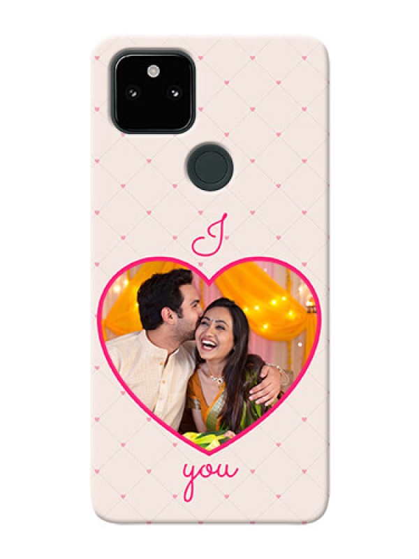 Custom Pixel 5A Personalized Mobile Covers: Heart Shape Design