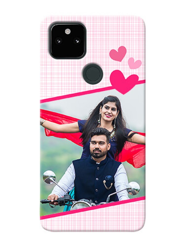 Custom Pixel 5A Personalised Phone Cases: Love Shape Heart Design