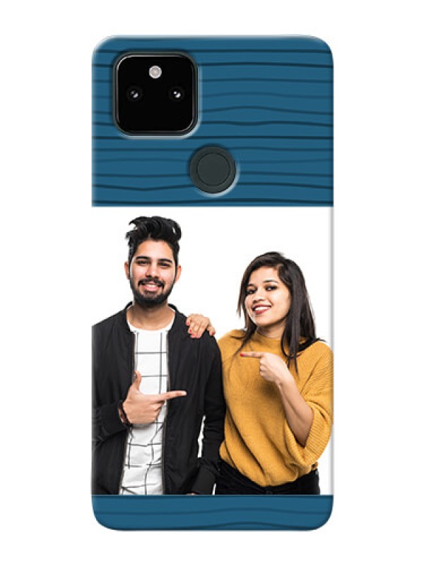 Custom Pixel 5A Custom Phone Cases: Blue Pattern Cover Design